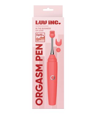 Luv Inc. Orgasm Pen w/Three Attachments – Coral by Luv Inc. product image