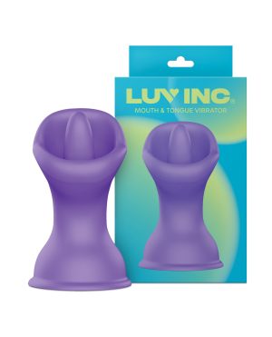 Luv Inc. Mouth & Tongue Suction Cup Vibrator – Purple by Luv Inc. product image