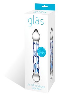 Glas 6.5″ Tip Textured Glass Dildo by Glas product image