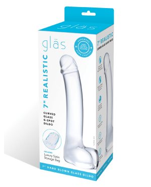 Glas 7″ Realistic Curved Glass G-Spot Dildo by Glas product image