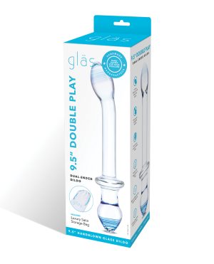 Glas 9.5″ Double Play Dual Ended Dildo – Clear by Glas product image