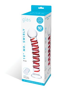Glas 10″ Mr. Swirly Dildo – Red by Glas product image