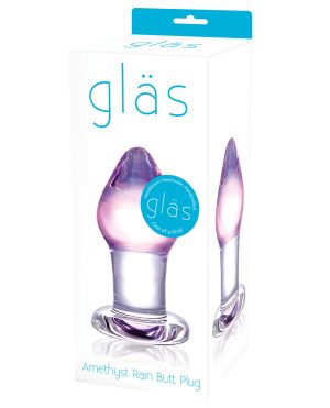 Glas Amethyst Rain Glass Butt Plug by Glas product image