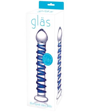 Glas Spiral Glass Dildo – Blue by Glas product image