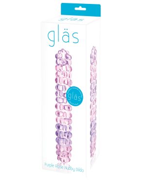Glas Purple Rose Nubby Glass Dildo by Glas product image