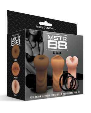 MSTR B8 Stroker Set w/C-Rings – Assorted Pack of 3 by Happy Ending product image