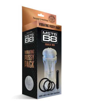 MSTR B8 Squeeze Box Vibrating Pussy Pack – Kit of 5 Clear by Happy Ending product image