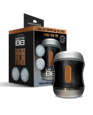 MSTR B8 Double Play Pro Vibrating Clear-View Dual End Stroker by MSTR B8 product image