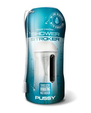 Shower Stroker Vibrating Pussy – Clear by Happy Ending product image