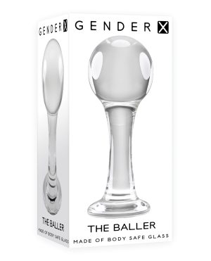 Gender X The Baller Glass Plug – Clear by Gender X product image