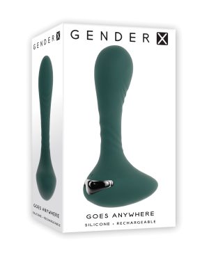 Gender X Goes Anywhere Vibrating Silicone Plug – Teal by Gender X product image