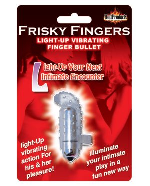 Frisky Finger Light Up Vibrating Finger Bullet – Clear by Frisky Fingers product image