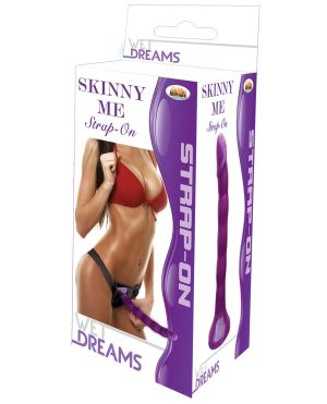 Wet Dreams Skinny Me 7″ Strap on w/Harness – Purple by Wet Dreams product image