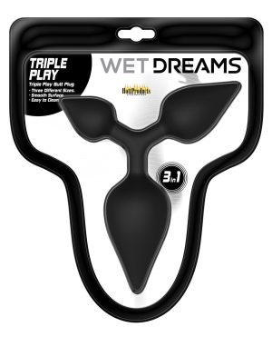 Wet Dreams Triple Play Anal Plug – Black by Wet Dreams product image