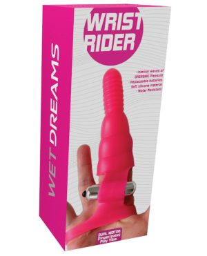 Wet Dreams Wrist Rider Finger Play Sleeve w/Wrist Strap – Hot Pink by Wet Dreams product image