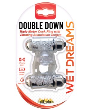 Wet Dreams Double Down Vibrating Cockring w/Bullet by Wet Dreams product image