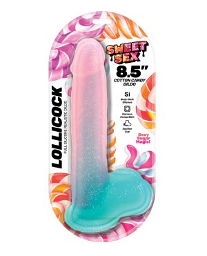 Sweet Sex 8.5″ Lollicock Cotton Candy Dildo – Multi Color by Sweet Sex product image
