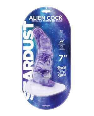 Stardust Alien Cock Silicone Textured 7″ Dildo – Purple by Stardust product image