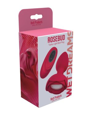 Rosebud Tushy Light Up Butt Plug – Red by Hott Products product image