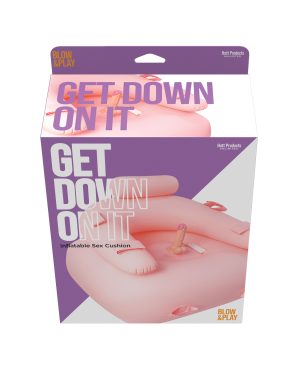 Get Down On It Inflatable Cushion w/Remote Controlled Dildo & Wrist/Leg Strap by Hott Products product image
