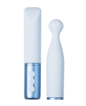 The Naughty Collection Interchangeable Heads Vibrator – Blu Bundle by Honey Play Box product image