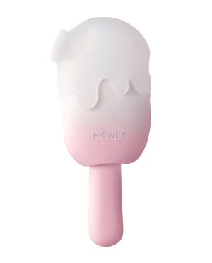 Bite Me Sucking, Tapping & Vibrating Cream Pop Stimulator – Pink/White by Honey Play Box product image