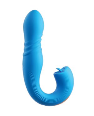 Joi Thrust 2 Thrusting G-Spot Vibrator & Clit Licker – Blue by Honey Play Box product image