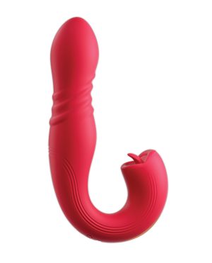 Joi Thrust 2 Thrusting G-Spot Vibrator & Clit Licker – Red by Honey Play Box product image