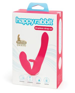 Happy Rabbit Strapless Strap on Rabbit Vibe – Pink by Happy Rabbit product image