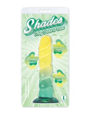 Shades Jelly Swirl TPR Gradient Dong Small – Yellow/Mint by Shades product image