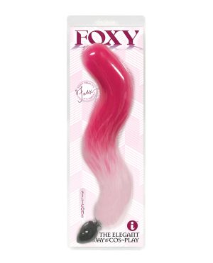 Foxy Fox Tail Silicone Butt Plug – Pink Gradient by Foxy product image