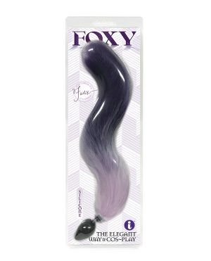 Foxy Fox Tail Silicone Butt Plug – Purple Gradient by Foxy product image