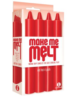 The 9’s Make Me Melt Sensual Warm Drip Candles – Red Hot Pack of 4 by The 9s product image