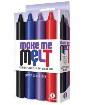 The 9’s Make Me Melt Sensual Warm Drip Candles – Passion Tones Pack of 4 by The 9s product image
