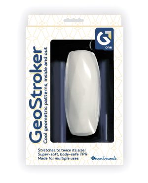 GeoStroker One 5″ Ultra-Soft TPR Stroker – White by GeoStroker product image