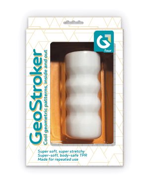 GeoStroker Four 5″ Ultra-Soft Stroker – White by GeoStroker product image