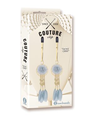 Couture Clips Luxury Nipple Clamps – Dove Gray by Couture Clips product image
