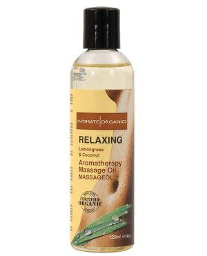 Intimate Earth Relaxing Massage Oil – 120 ml Coconut & Lemongrass by Intimate Earth product image