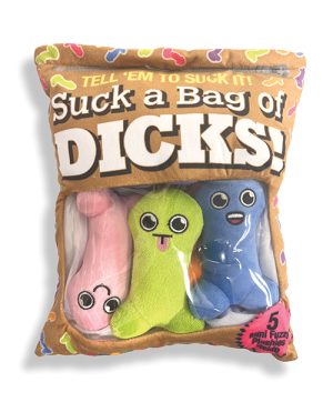 Suck A Bag of Dicks Plushy Pillows – Plush Bag of 5 Dicks by Little Genie product image