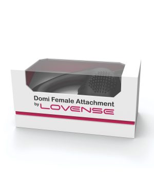 Lovense Domi Flexible Rechargeable Mini Wand Female Attachment – Black by Lovense product image