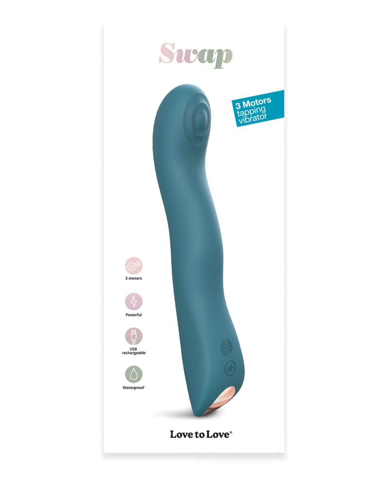 Love to Love Swap Tapping Vibrator – Teal Me by Love to Love product image