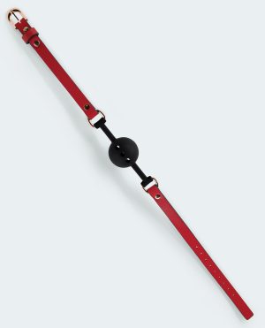 Lust PU Leather Ball Gag – Red/Black by Lust product image