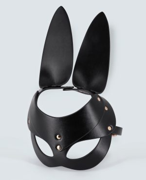 Lust PU Leather Bunny Mask – Black by Lust product image