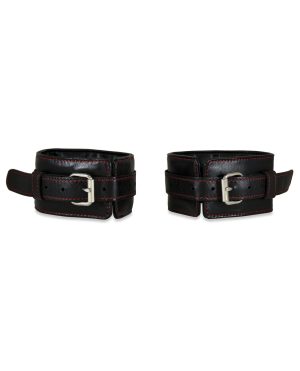 Sultra Lambskin Ankle Cuffs – Black by Sultra Leather product image