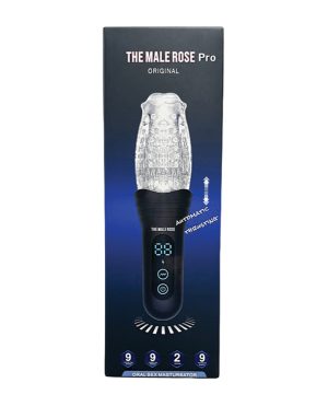 The Male Rose Pro Thrusting Rotating & Vibrating 3D Masturbator – Black by The Male Rose product image