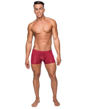 Seamless Sleek Short w/Sheer Pouch Red LG by Male Power product image