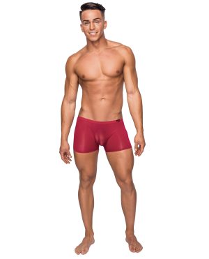 Seamless Sleek Short w/Sheer Pouch Red SM by Male Power product image