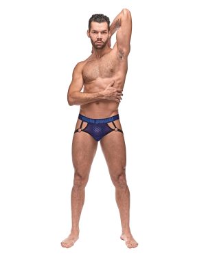 Diamond Mesh Jock Ring Blue S/M by Male Power product image
