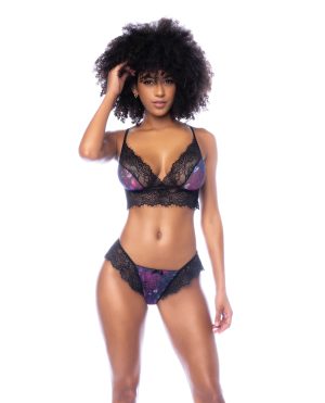 Night Butterfly Lace and Mesh 2 pc Set – Black L/XL by Mapale product image