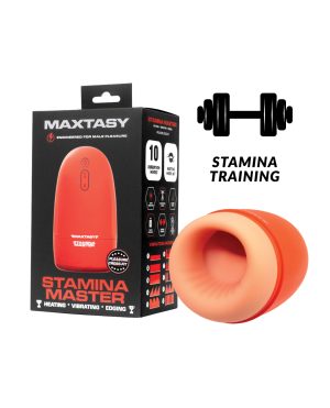 Maxtasy Stamina Master Heat up & Vibrating Stroker – Orange by Maxtasy product image